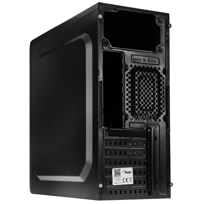 Akyga AK995BK Caja PC Midi Tower Negro, Compatible con ATX/microATX/Mini-ITX, 2 Puertos USB 2.0, Gestión de Cables, Sin Fuente de Alimentación