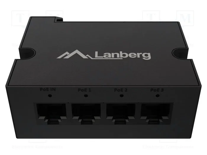 Lanberg DIN-GE4-BT-90W Adaptador e Inyector PoE Gigabit Ethernet