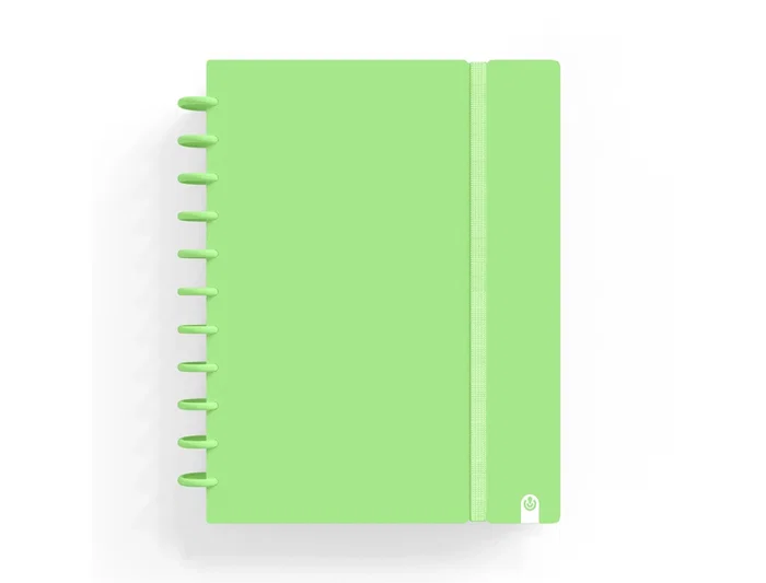 Carchivo Cuaderno Ingeniox Foam A5 80 Hojas Cuadricula Verde Pastel con Goma Elástica