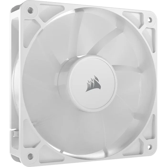 Corsair CO-9050192-WW Ventilador PC RS120 PWM 12 cm (120mm) Blanco 1 Pieza, 420-2100 RPM, 72.8 CFM, Control 4 Pines para Carcasa Ordenador