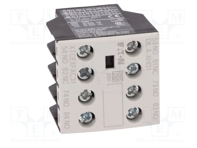 EATON ELECTRIC DILA-XHI31 Contactores Auxiliares con Agarres de Tornillo