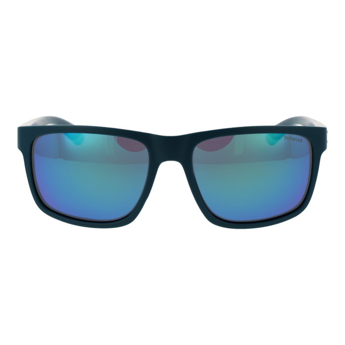 Polaroid PLD-2157-S-57PYW5Z Gafas de Sol para Hombre con Cristales Grises y Detalles Verdes