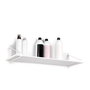 Emuca Juego de soportes para estante de madera Shelf con forma triangular, Acero, Pintado blanco