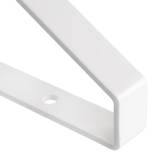 Emuca Juego de soportes para estante de madera Shelf con forma triangular, Acero, Pintado blanco Emuca Juego de soportes para estante de madera Shelf con forma triangular, Acero, Pintado blanco