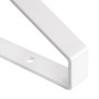Emuca Juego de soportes para estante de madera Shelf con forma triangular, Acero, Pintado blanco
