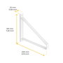 Emuca Juego de soportes para estante de madera Shelf con forma triangular, Acero, Pintado blanco