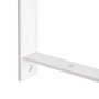 Emuca Juego de soportes para estante de madera Shelf con forma triangular, Acero, Pintado blanco