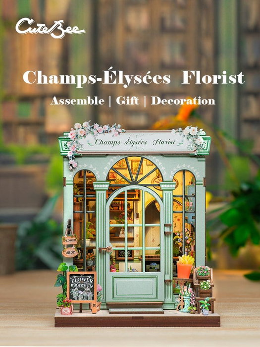 Maqueta Model Kit Miniature House Champs-Élysées Florist 18 x 16 cm Maqueta Model Kit Miniature House Champs-Élysées Florist 18 x 16 cm