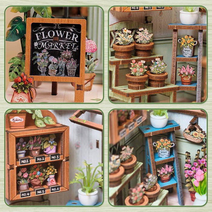 Maqueta Model Kit Miniature House Champs-Élysées Florist 18 x 16 cm Maqueta Model Kit Miniature House Champs-Élysées Florist 18 x 16 cm