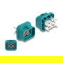 DeLOCK 90329 Conector Hembra HDMTD 100Ω con Protección IP67/IP69K para PCB - Color Aguamarina