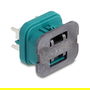DeLOCK 90329 Conector Hembra HDMTD 100Ω con Protección IP67/IP69K para PCB - Color Aguamarina