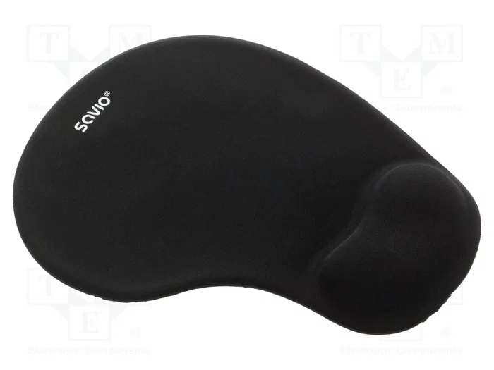 SAVIO Alfombrilla de Gel Negro para Ratón y Muñeca SAVIO Alfombrilla de Gel Negro para Ratón y Muñeca