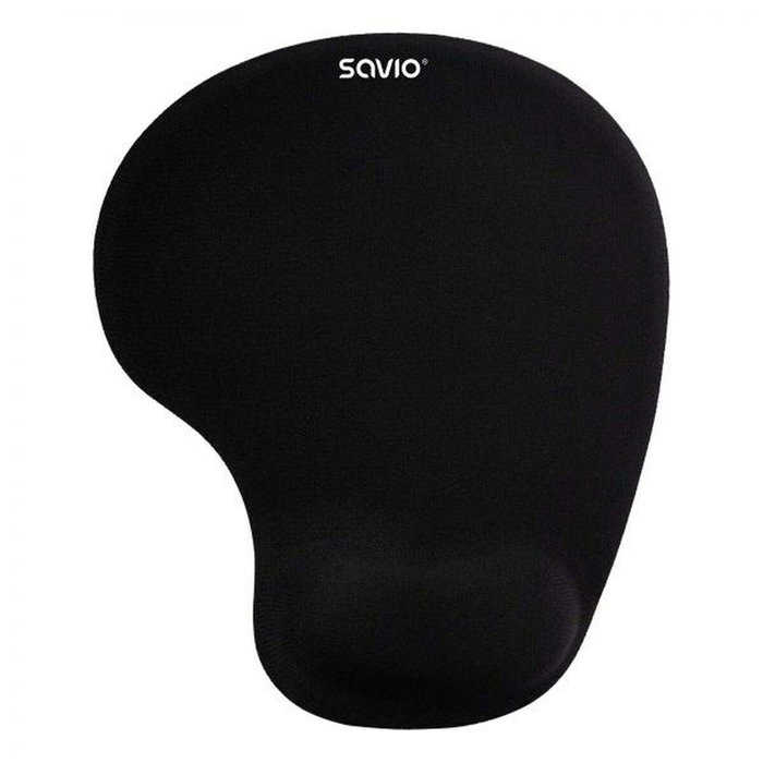 SAVIO Alfombrilla de Gel Negro para Ratón y Muñeca SAVIO Alfombrilla de Gel Negro para Ratón y Muñeca