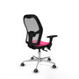 PIQUERAS Y CRESPO Silla de oficina Jorquera Rosa y Gris con Mecanismo Sincro/Traslack