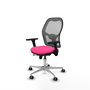 PIQUERAS Y CRESPO Silla de oficina Jorquera Rosa y Gris con Mecanismo Sincro/Traslack