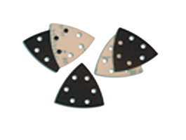 SIFER Lija Triangular con Velcro Grano 40 para Madera y Metal, 25 unidades