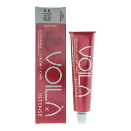 Voila 3C Intense, Sin amoníaco, Tinte permanente para el cabello, 6.6 Ruby Red, 60 ml