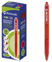 POESSA Bismark Bolígrafo Retráctil de Tinta Borrable Roja 0,7mm (Pack de 12)