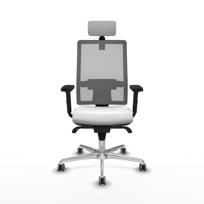 PIQUERAS Y CRESPO Silla de oficina Horna con mecanismo Sincro, Blanco y Gris PIQUERAS Y CRESPO Silla de oficina Horna con mecanismo Sincro, Blanco y Gris