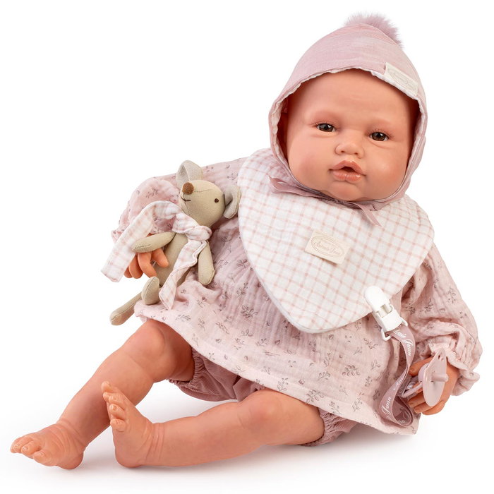 Muñecas Antonio Juan Reborn Baby Love Seca Babitas 82404 Muñeca Bebé Realista con Peluche