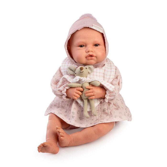 Muñecas Antonio Juan Reborn Baby Love Seca Babitas 82404 Muñeca Bebé Realista con Peluche