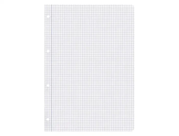 Liderpapel Recambio A4 100 Hojas Papel Reciclado 80gr Cuadro 4mm Con Margen 4 Taladros