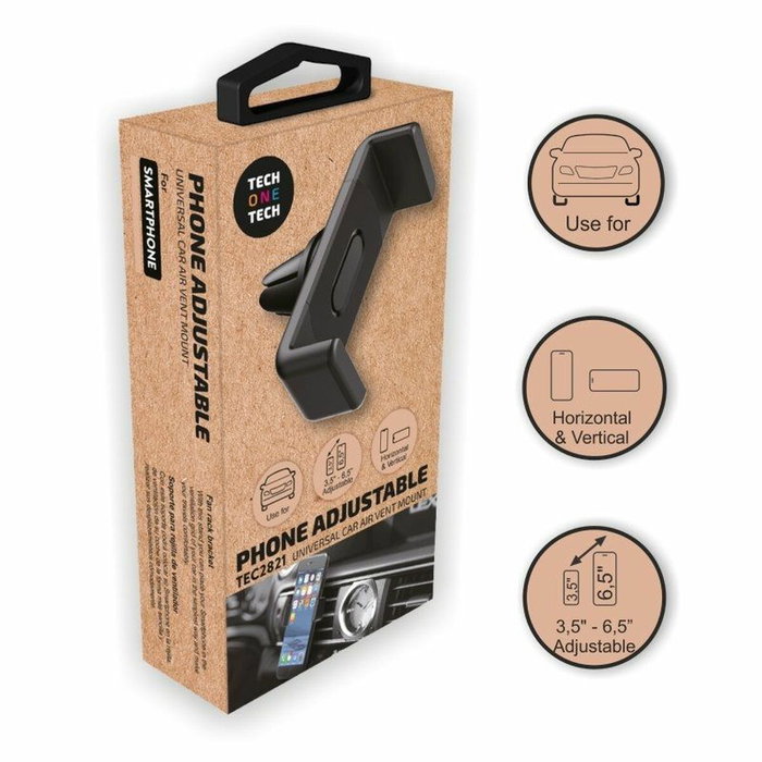 TECH-ONE-TECH Soporte de Coche TEC2821 para Móvil Negro