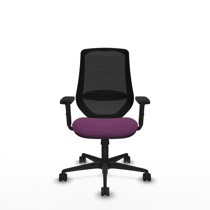 PIQUERAS Y CRESPO Silla de oficina Mardos con Mecanismo Sincro Morado y Negro