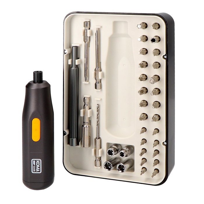 Koma Tools Kit de destornillador recargable 3,7 V con 35 accesorios