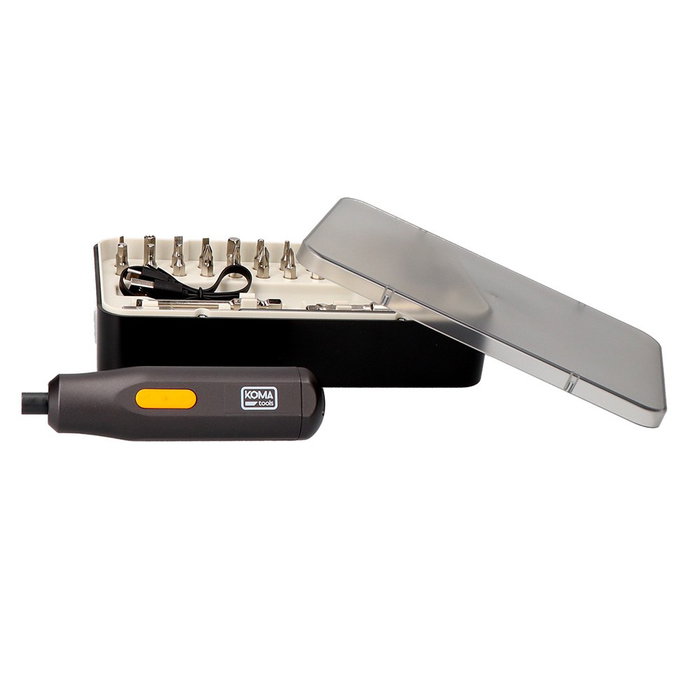 Koma Tools Kit de destornillador recargable 3,7 V con 35 accesorios