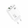 Subblim Cargador GaN 25W con Doble Puerto USB-C y USB-A Blanco