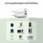 Subblim Cargador GaN 25W con Doble Puerto USB-C y USB-A Blanco