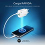 Subblim Cargador GaN 25W con Doble Puerto USB-C y USB-A Blanco
