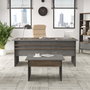 Hanah Home Vs6-Cga Conjunto de Muebles de Oficina, Tablero Melamina y Metal, Marrón Gris Antracita, Mesa 180x75cm
