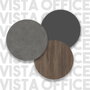 Hanah Home Vs6-Cga Conjunto de Muebles de Oficina, Tablero Melamina y Metal, Marrón Gris Antracita, Mesa 180x75cm