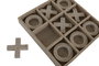 DKD Home Decor Juego De Mesa Beige Resina 22 x 2.5 x 22 cm (2 Unidades)