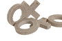 DKD Home Decor Juego De Mesa Beige Resina 22 x 2.5 x 22 cm (2 Unidades)