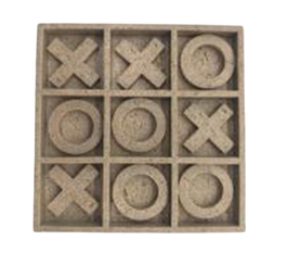 DKD Home Decor Juego de Mesa Tic Tac Toe Resina Beige