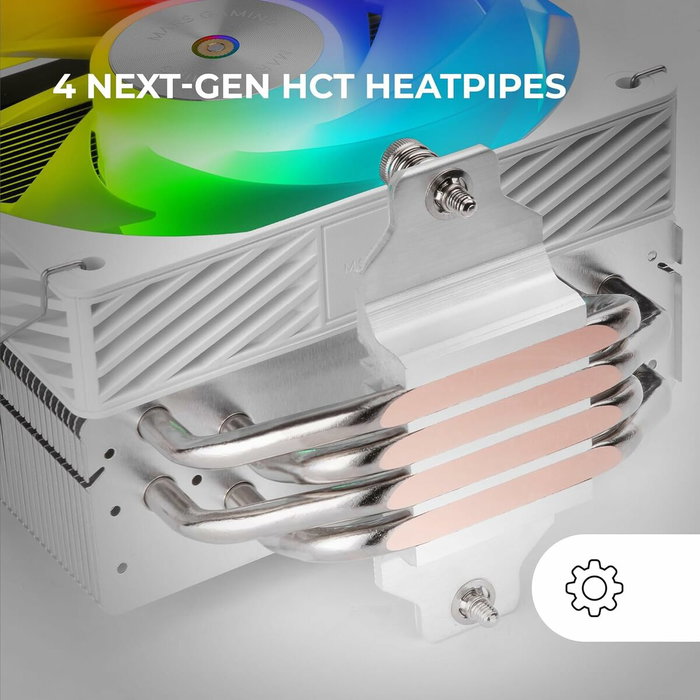 Mars Gaming MCPU-X4ARGB Disipador de CPU 12cm Blanco ARGB