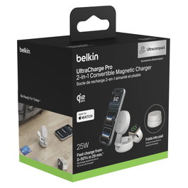 Belkin UltraCharge Qi2 25W Magnetic & Adjustable 2-in-1 Charging Station Sand WIZ043kqSD