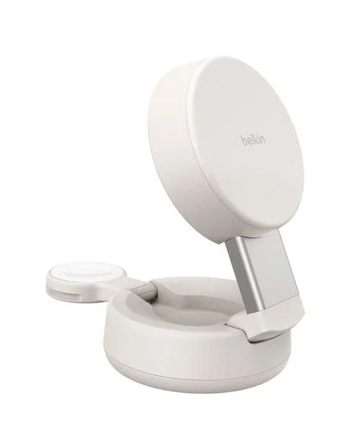 Belkin UltraCharge Qi2 25W 2 en 1 Ajustable Sand