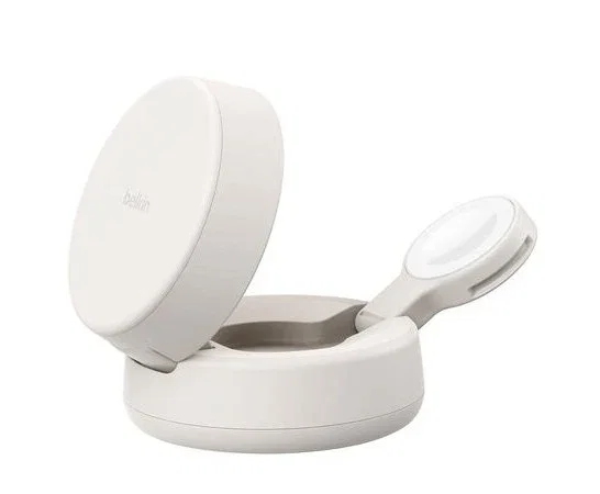 Belkin UltraCharge Qi2 25W 2 en 1 Ajustable Sand