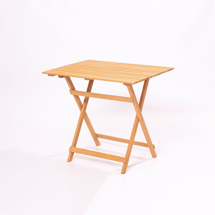 Hanah Home My004 Conjunto de Mesa y Sillas de Jardín, 5 Piezas, Madera de Haya, Marrón