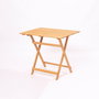 Hanah Home My004 Conjunto de Mesa y Sillas de Jardín, 5 Piezas, Madera de Haya, Marrón