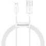 Baseus Cable USB a Lightning Superior Series, 2.4A, 1m, blanco