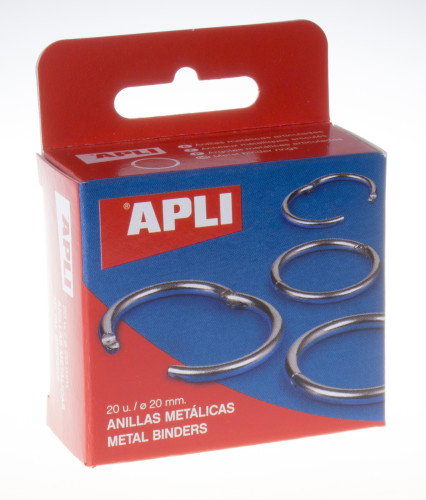 Apli Anillas Metálicas Articuladas de 20 mm Niqueladas