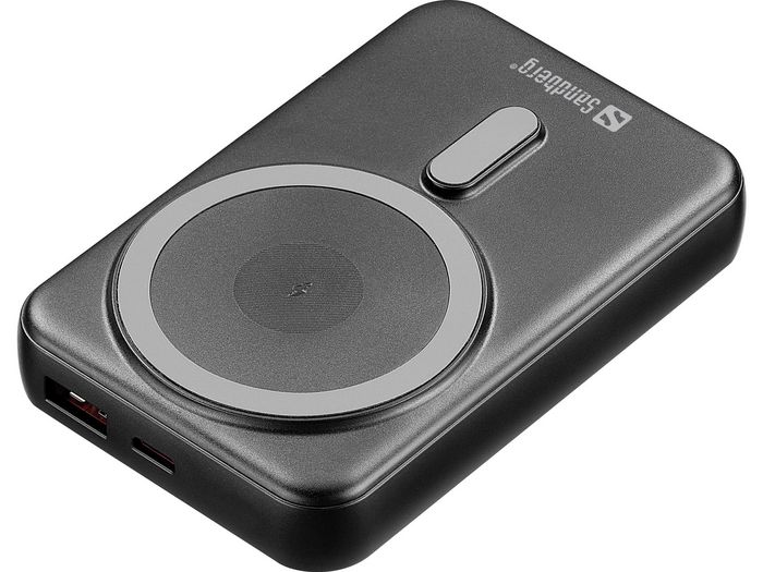 Sandberg Powerbank Wireless Magnético 10000 mAh Carga Rápida USB-C MagSafe Compatible iPhone Sandberg Powerbank Wireless Magnético 10000 mAh Carga Rápida USB-C MagSafe Compatible iPhone