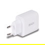 LINDY Cargador GaN 65W 73428 con USB Tipo C y USB-A Power Delivery 3.0, 2 Puertos, Blanco, 20 V, Compatible Universal