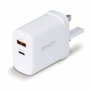 Lindy Cargador GaN 65W con USB Tipo A y C, Blanco