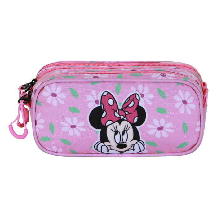 Disney Minnie Mouse Estuche Portatodo Trick FAN 2.2 Blooming Rosa Ripstop 3 Cremalleras